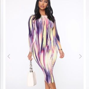 Beautiful Midi Colorful Dress